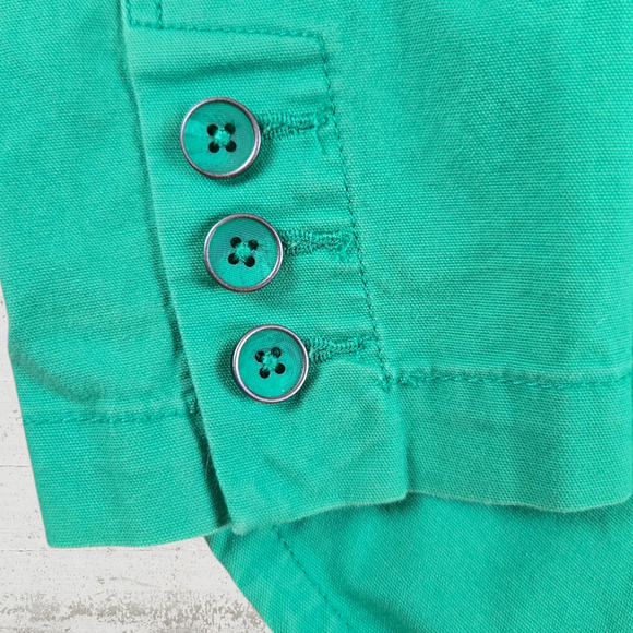 CAbi Verde Green Single Breasted V Neck Twill 5097 Blazer Jacket Size Small - Picture 4 of 8